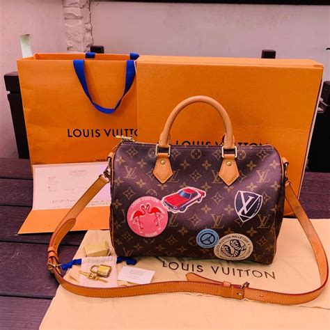 LOUIS VUITTON Limited Edition Monogram Canvas World Tour Speedy Bandouliere 30 Bag, Luxury, Bags ...