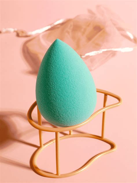 Huevo de belleza para uso en seco y húmedo, 1 pieza de huevo de maquillaje y soporte suave al ...