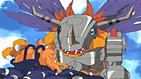 Digimon - Greymon Ultra digievoluciona a Metalgreymon - YouTube