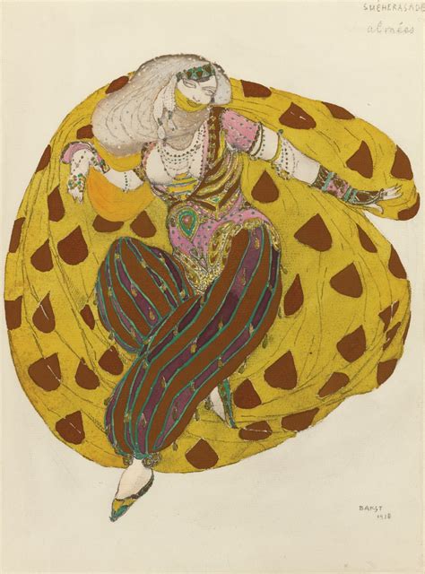 Costume Design for Scheherazade (1910). Léon Bakst (Russian, 1866-1924). Watercolour heightened ...