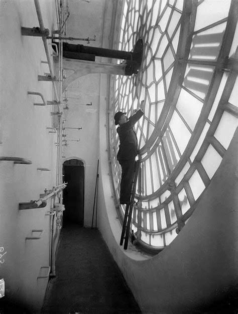 Inside the clock in the Elizabeth Tower. "Big Ben" London, 1920. | Big ben, Vintage photographs ...