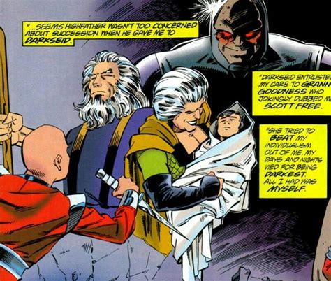 Darkseid and Granny Goodness trading his son Orion,already fierce, to Highfather for baby Scott ...