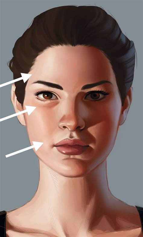 facial features ILLUSTRATIONTIPS 3 top tips for mastering facial shadows Digital Painting ...