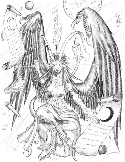 Baphomet by Level9Drow on DeviantArt in 2020 | Female comic characters, Satanic art