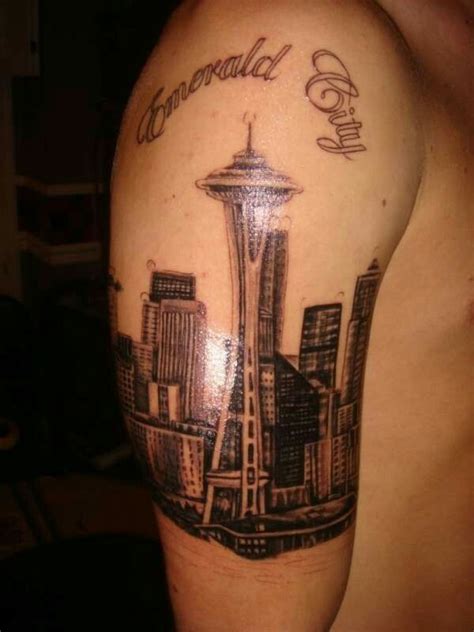 Pin by Miracle Hipz on seattle love | Skyline tattoo, Tattoos, Seattle skyline tattoo