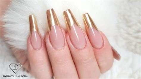 Gold French Tip Coffin Nails - Rose Gold French Tips Manicure Min Ecemella | Bitcoin App News