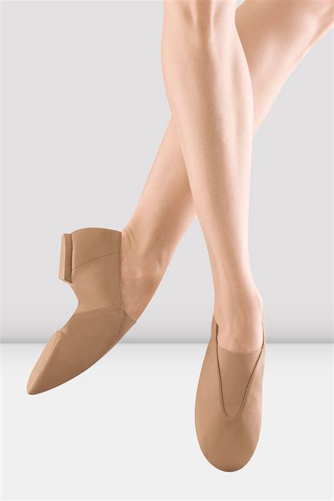 Ladies Super Jazz Slip On Jazz Shoes, Tan | BLOCH USA