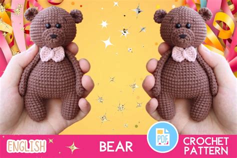 Crochet Bear / Teddy Toy Pattern PDF Graphic by Ольга Лабутина · Creative Fabrica