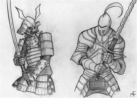 Samurai versus Knight by xxxALFAxxx on DeviantArt