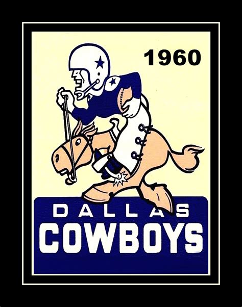 Dallas Cowboys 1960 Cowboy Joe Poster, Football Memorabilia Wall Art ...