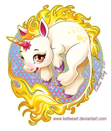 Fire Unicorn by ~KelleeArt | Illustration art, Unicorn art, Vector art illustration