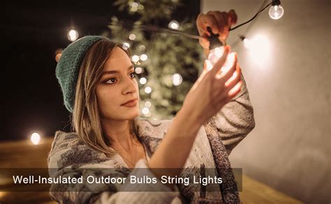 Kawaya Outdoor String Lights LED 240FT Patio Lights Waterproof G40 Globe String Lights for ...