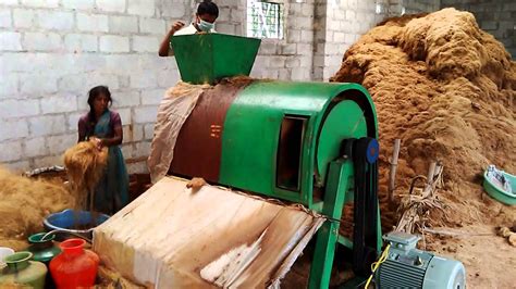 coir fiber extraction machine +919895775501 - YouTube