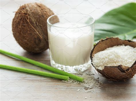 Fresh coconut milk | High-Quality Food Images ~ Creative Market