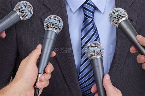 Interview with microphone stock image. Image of media - 27964033