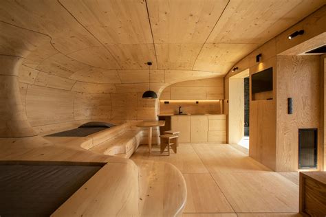 Two Greek architects design sculptural wooden resort interior they ...