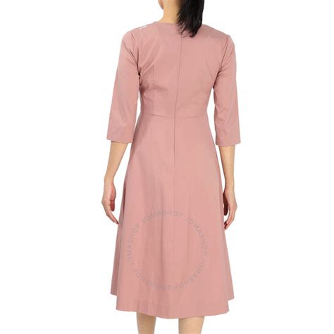 Max Mara Ladies Venere Antique Rose Cotton Blend Poplin Midi Dress ...