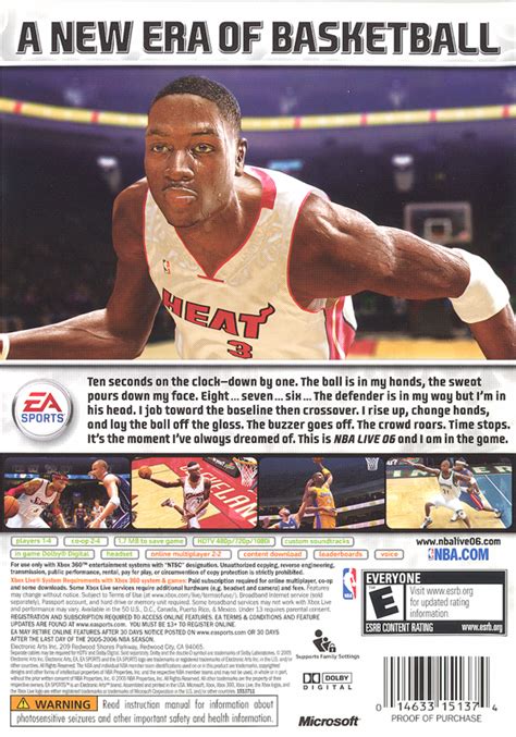 NBA Live 06 (2005) box cover art - MobyGames