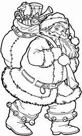 Santa Coloring Pages – Printable FREE sketch template