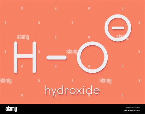 Hydroxide anion, chemical structure. Skeletal formula Stock Photo - Alamy