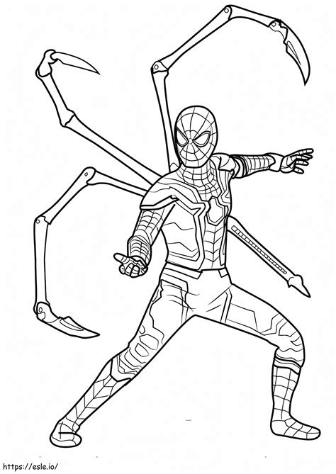 1541551733 Avengers Infinity War Iron Spider coloring page