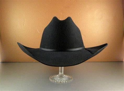 Resistol Black Felt Western Cowboy Hat // Mens Size 7 3/8 r | Cowboy ...