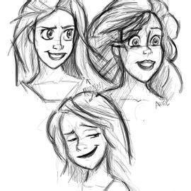 Rapunzel and Ariel Sketch by toadforce on Newgrounds
