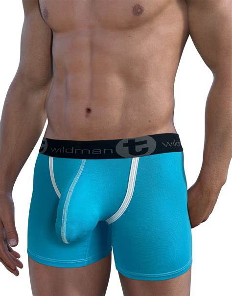 WildmanT Modal Big Boy Pouch 5" Inseam Boxer Brief Baby Blue