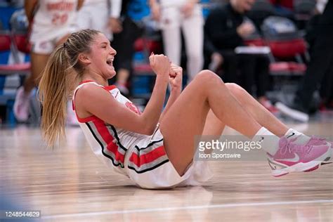 Jacy Sheldon of the Ohio State Buckeyes reacts to a foul during the... News Photo - Getty Images