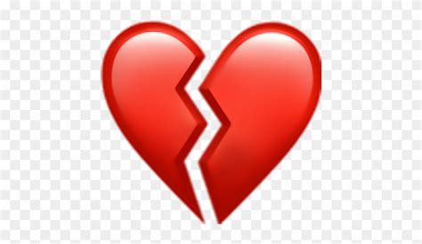 Heart Heartbreak Red Icon Emojisticker Like - Iphone Broken Heart Emoji - Free Transparent PNG ...