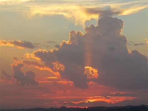 Big cloud in the sky during sunset free image download