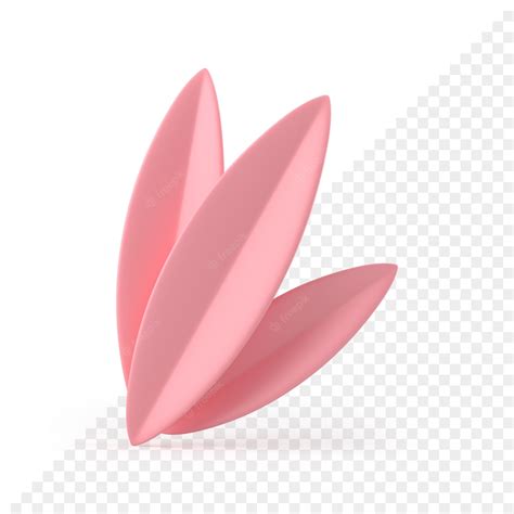 Premium PSD | Pink leaves bouquet tropical floral fan easter decor element 3d icon realistic ...
