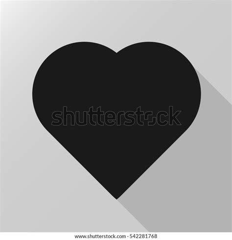 Black Heart Icon Silhouette Vector Illustration Stock Vector (Royalty Free) 542281768 | Shutterstock