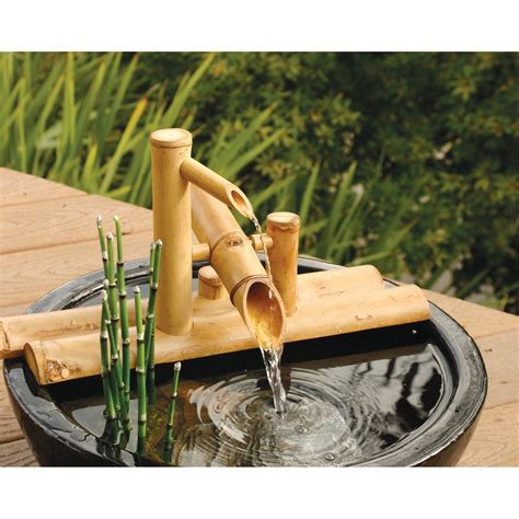 Bamboo Accents Rocking On Bamboo Arms Spout and Pump Fountain Kit | Wasserspiel garten, Brunnen ...