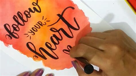 How To : DIY Water Color Background using CAMLIN Brush Pens for ...