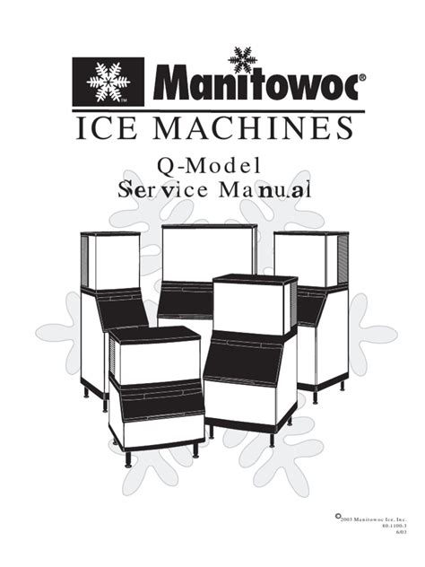 Manitowoc Ice Makers Service Manual | Machines | Building Engineering