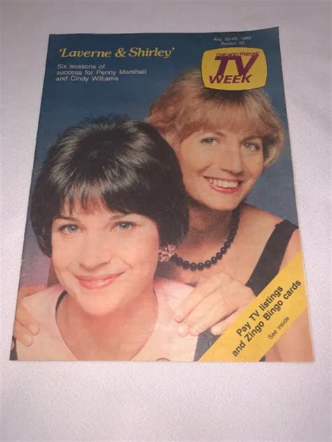 VTG 1982 CHICAGO Tribune TV WEEK Guide Lavern & Shirley Penny Marshall, Williams $19.99 - PicClick