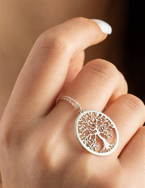 Tree of Life Necklace Family Tree of Life Necklace Silver - Etsy