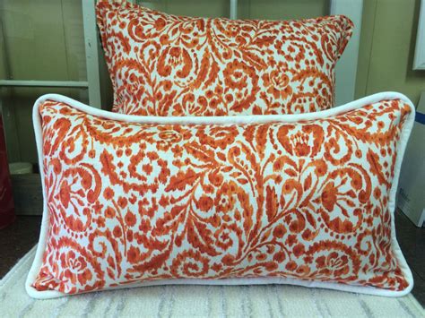 Orange and White Floral Pillow Cover Citrus Orange Pillow | Etsy ...