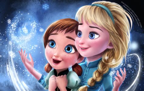 Little Anna and Elsa - Frozen Fan Art (36843433) - Fanpop