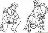 Cinderella And Prince Coloring Page For Kids  Free sketch template