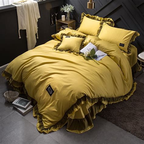 Solid Color Luxury Bedding Set Queen Size Queen Comforter Sets Europe Bedding Duvet cover ...