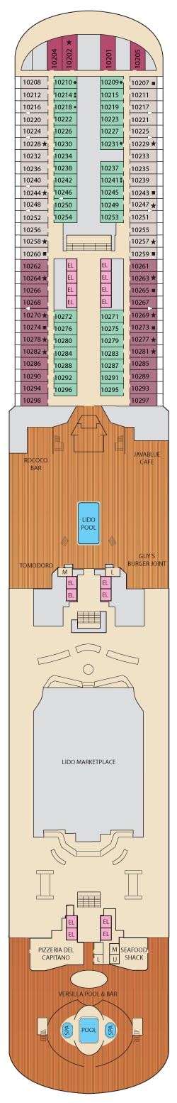 Carnival Firenze deck plans - Cruiseline.com