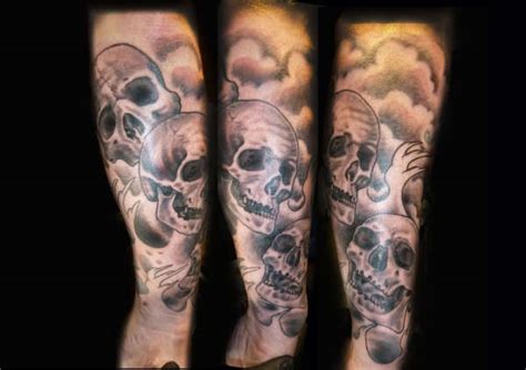 3 skulls tattoo