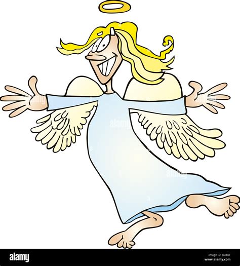 heaven paradise illustration angel angels funny aureole cartoon wings ...