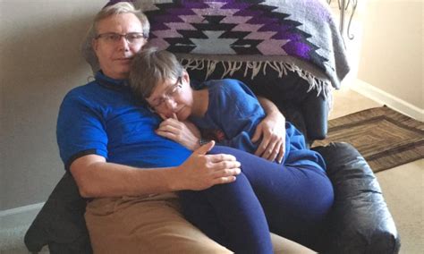 Touching Photo of Loving Husband Taking Care of Wife with Dementia ...
