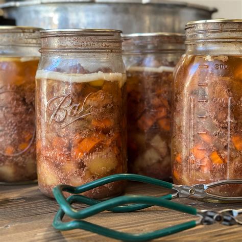 Easy Pressure Canned Beef Stew Recipe - At Home on the Homestead