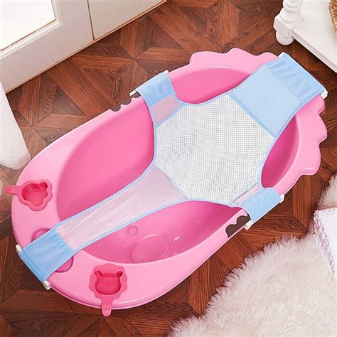 Adjustable Baby Bath Tub Newborn Infants Bathing Seat Bath Net Mat ...