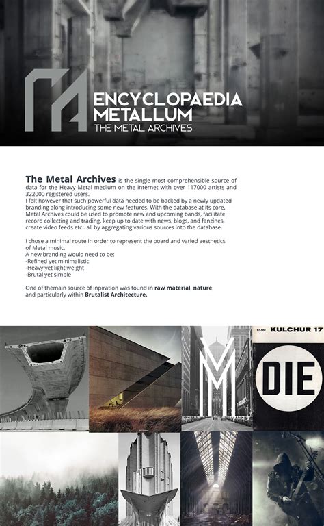 Metal Archives redesign - Encyclopaedia Metallum on Behance