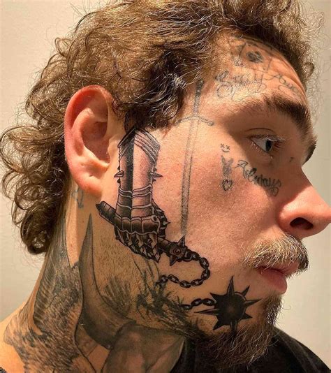 Post Malone Gets New Face Tattoo to Ring in the New Year